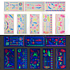 8 Sheets 8 Style Creative Fluorescent Arm Removable Temporary Tattoos Paper Stickers STIC-TA0002-02-11