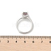 Rhodium Plated 925 Sterling Silver Moissanite Adjustable Rings RJEW-U038-10P-5