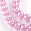 Transparent Spray Painted Glass Bead Strands X-DGLA-R050-8mm-08-1