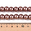 Baking Paint Pearlized Glass Pearl Round Bead Strands LS-HY-Q003-10mm-92-4