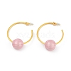 Round Brass Enamel Hoop Earrings for Women EJEW-Q391-35G-02-2