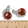 Natural Carnelian(Dyed & Heated) Half Round Pendants G-F766-06AS-06-3