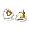 Ion Plating(IP) 304 Stainless Steel Heart Stud Earrings EJEW-C118-03D-2