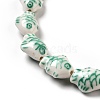 Handmade Printed Porcelain Beads PORC-F005-03F-6