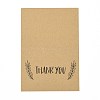 Kraft Paper Thank You Greeting Cards DIY-F120-01A-4