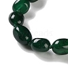 Natural Green Onyx Agate(Dyed & Heated) Nuggets Beaded Necklaces for Women NJEW-H047-07-3