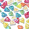 10Pcs Heart Translucent Glass Pointed Back Cabochons MRMJ-YW0001-062A-2