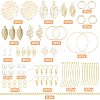 DIY Leaf & Pearl Dangle Earring Making Kits DIY-SC0016-50-2