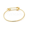Brass Safety Pin Shape Bangle for Women BJEW-E060-01G-2