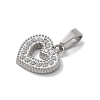 Ion Plating(IP) 304 Stainless Steel Micro Pave Cubic Zirconia Pendants STAS-Z107-06P-01-2