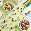 500Pcs 5 Style Craft Style Acrylic Beads FIND-SZ0005-81-4