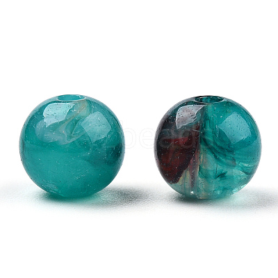 Round Imitation Gemstone Acrylic Beads OACR-R029-8mm-17-1