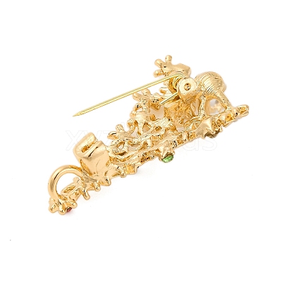 Rhinestone Alloy Brooches JEWB-M047-02G-07-1