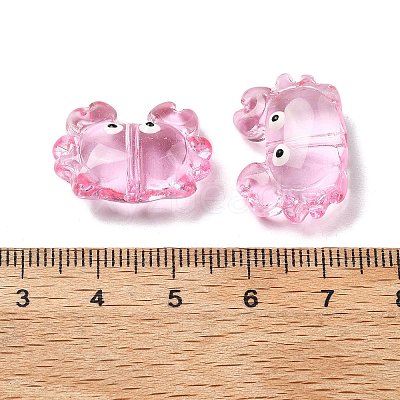 Transparent Glass Enamel Beads LAMP-V001-08-1