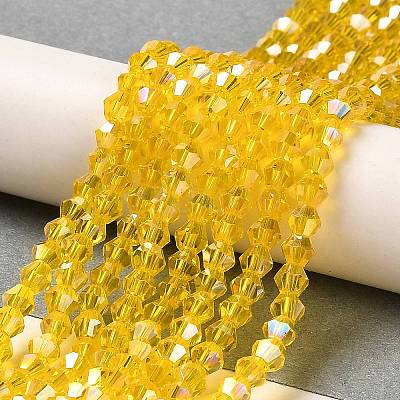 Transparent Electroplate Glass Beads Strands LS-GLAA-F029-2mm-A22-1