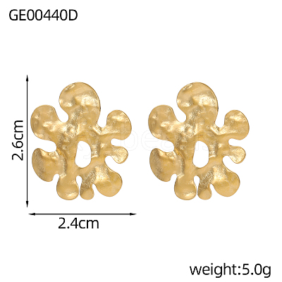 304 Stainless Steel Stud Earrings STAS-OY009-14G-1
