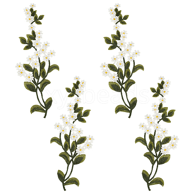 Flower Polyester Sew on Appliques DIY-WH0308-606-1