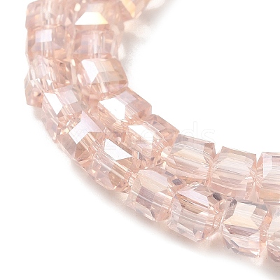 Electroplate Glass Beads Strands EGLA-D018-4x4mm-32-1