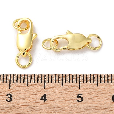 Rack Plating Brass Lobster Claw Clasps KK-F090-24G-02-1