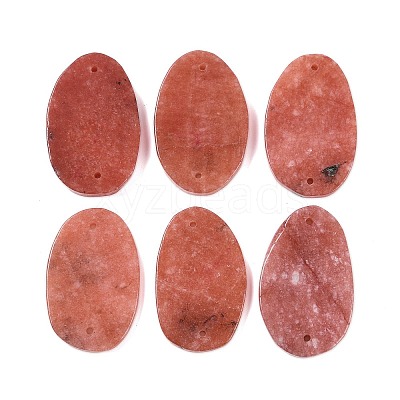 Natural White Jade Connector Charms G-C140-09B-1