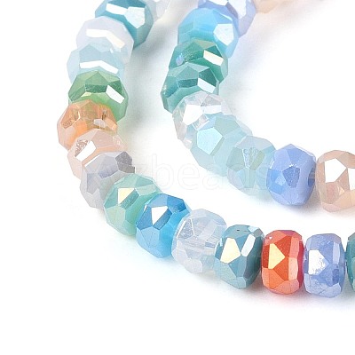 Electroplate Opaque Glass Beads Strands EGLA-N022-05A-A01-1