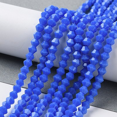 Opaque Solid Color Imitation Jade Glass Beads Strands GLAA-F029-P4mm-11-1