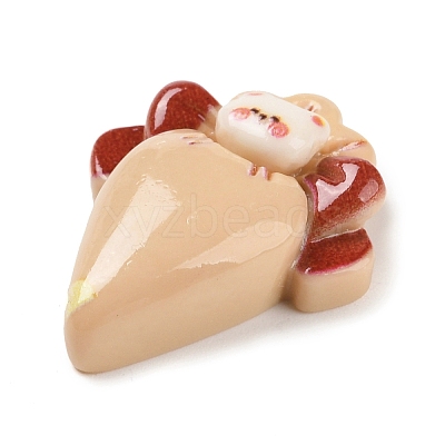 Bear Cream Bag Opaque Resin Decoden Cabochons X-CRES-Q220-05E-1