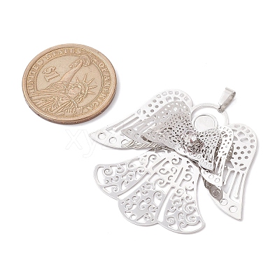 Brass Rhinestone Pendants PALLOY-JF02513-01-1