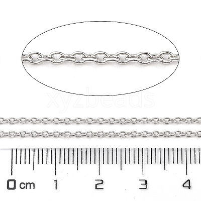 Anti-Tarnish Rhodium Plated 925 Sterling Silver Cable Chains LS-STER-E072-02P-05-1