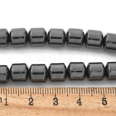 Column Synthetic Non-Magnetic Hematite Beaded Necklaces NJEW-R020-08-1