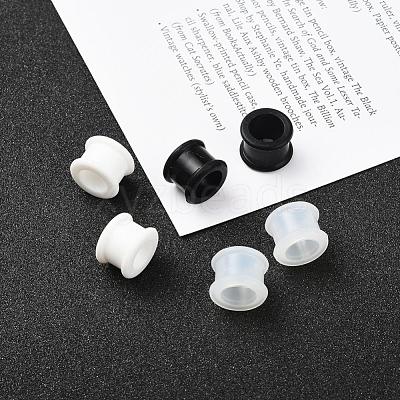6Pcs 3 Colors Pulley Silicone Ear Gauges Flesh Tunnels Plugs FIND-YW0001-18D-1
