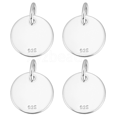 4Pcs 925 Sterling Silver Pendants STER-BBC0005-37B-1