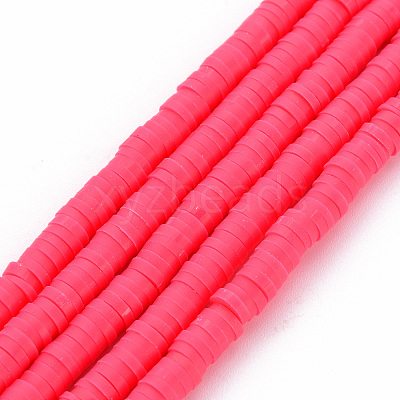 Handmade Polymer Clay Bead Strands X-CLAY-T002-4mm-69-1