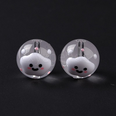 Transparent Glass Beads LAMP-B021-03B-11-1