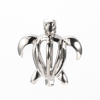 Brass Locket Cage Pendants X-KK-R057-02P-1