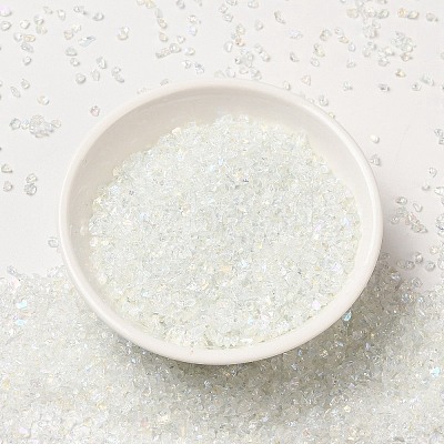 Transparent Electroplate Crushed Glass Craft GLAA-F123-02-1