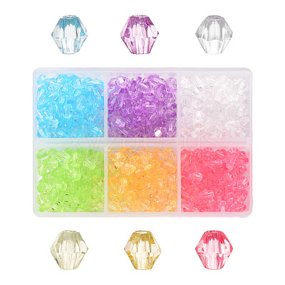 Transparent Acrylic Beads TACR-YW0001-6MM-01-1
