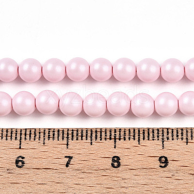 Baking Paint Pearlized Glass Pearl Bead Strands HY-N002-5mm-B04-1