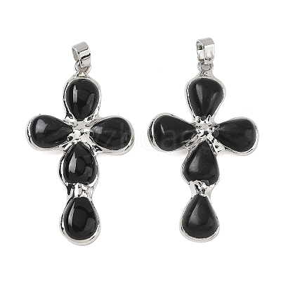 Natural Obsidian Pendants GG-CBA9F30-02P-15-1