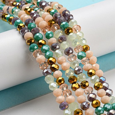 Glass Beads Strands EGLA-A034-M4mm-17-1