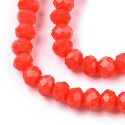 Opaque Solid Color Imitation Jade Glass Beads Strands EGLA-A044-P4mm-D03-1