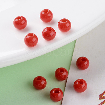 Opaque Acrylic Beads X-MACR-S370-C6mm-A14-1
