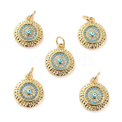 Brass Micro Pave Cubic Zirconia Pendants ZIRC-P092-010G-03-RS-1