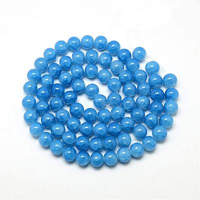 Baking Paint Crackle Glass Bead Strands DGLA-Q023-8mm-YS13-1