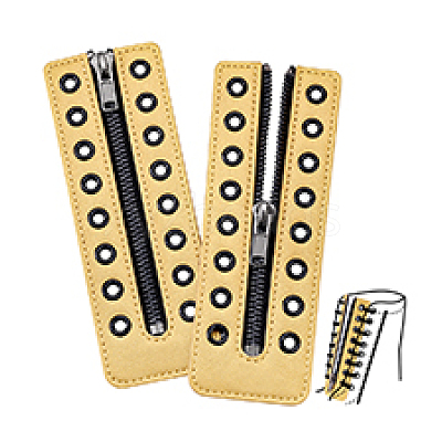 2Pcs PU Zipper Accessories FIND-PH0028-27C-1