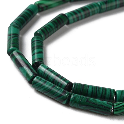 Synthetic Malachite Beads Strands G-D077-E02-1