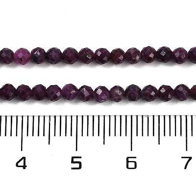 Natural Ruby Beads Strands G-P553-G01-02-1
