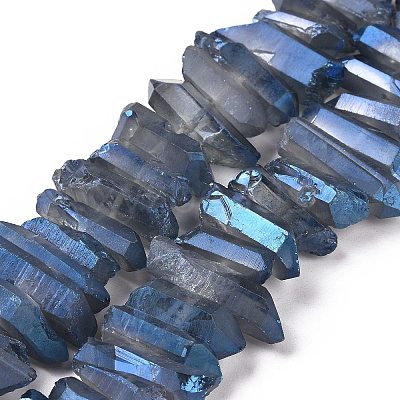 Natural Quartz Crystal Points Beads Strands G-K181-B17-1