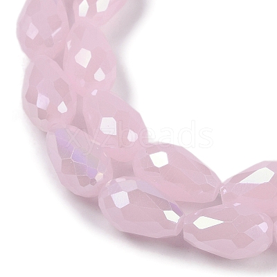 Opaque Solid Color Electroplate Glass Beads Strands EGLA-N013-J4mm-B01-1