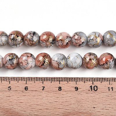 Baking Paint Glass Beads X1-DGLA-N003-10mm-B05-1